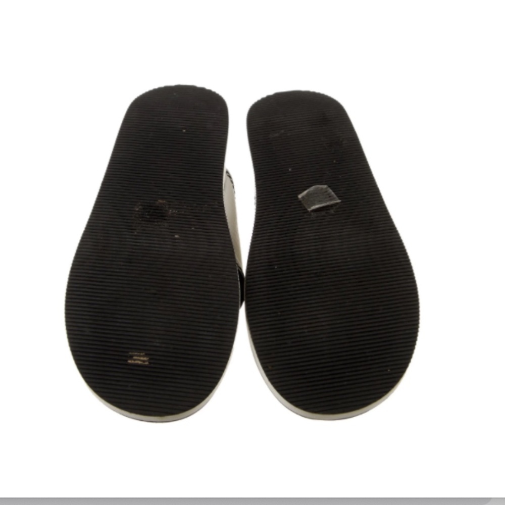 JOSEPH Leather Colorblock Pattern Slides - Picture 5 of 5